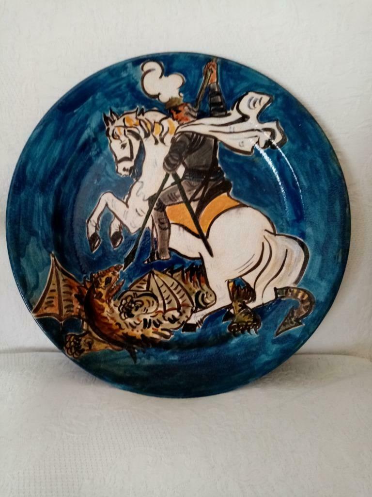 Assiette  céramique du peintre céramiste Liègois A.Pirotte, Enlèvement