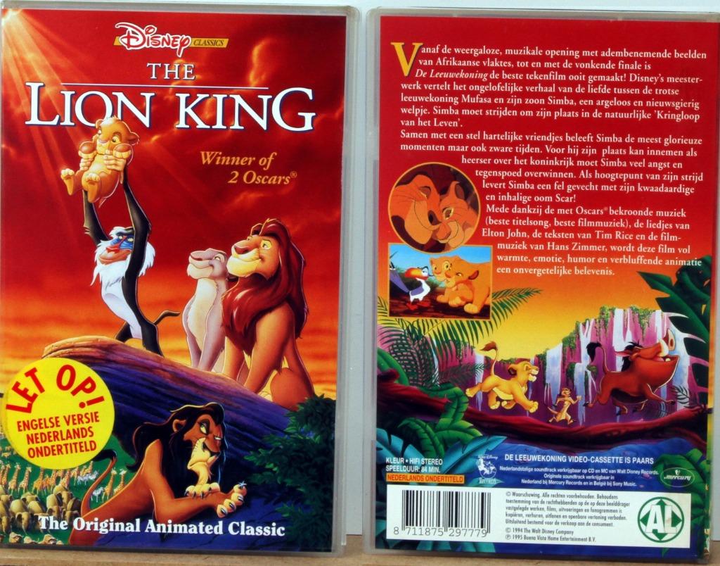 Video VHS Tekenfilm: Disney classic "The Lion King", Enlèvement ou Envoi, Dessin animé, Tous les âges, Utilisé