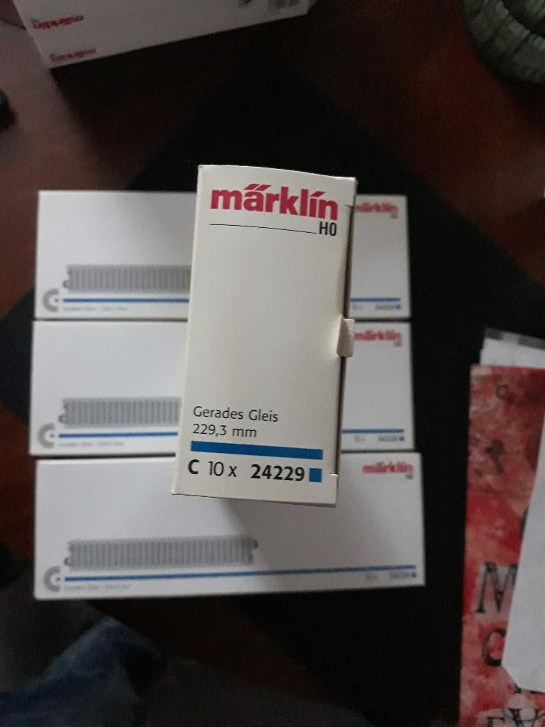 marklin rechte C rails  229,3 mm  24229 NIEUW  40st, Enlèvement, Neuf, Rails, Märklin