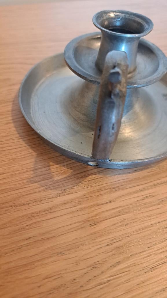 Bougeoir en étain, Ophalen of Verzenden, Zo goed als nieuw