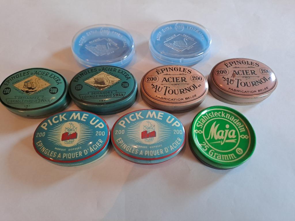 blikken doosjes naalden, Collections, Boîte en métal, Enlèvement, Utilisé, Autre, Autres marques