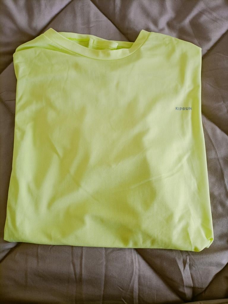 Kiprun heren-T-shirt geel fluo maat M, Ophalen, Geel