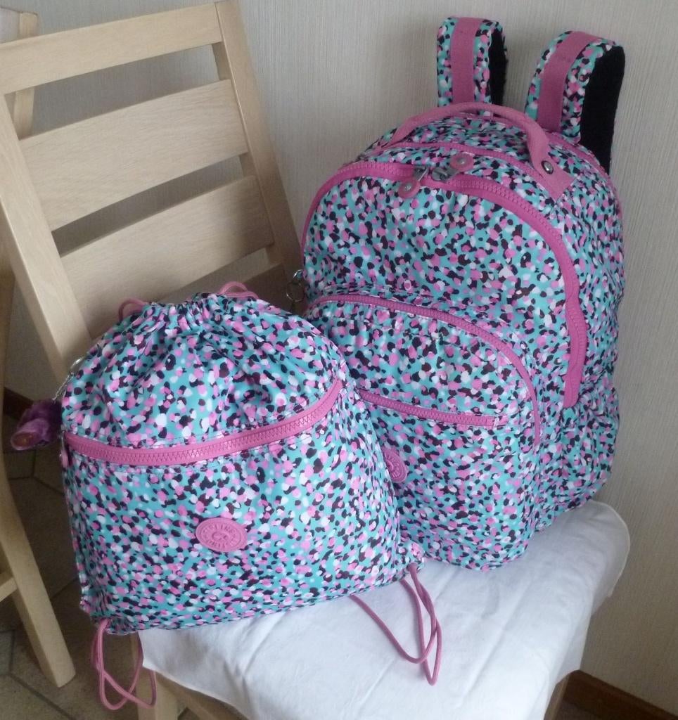 Kipling gd sac à dos 6 à 77 ans + gym piscine + singes, 25 à 40 cm, Kipling, Enlèvement ou Envoi, Étanche