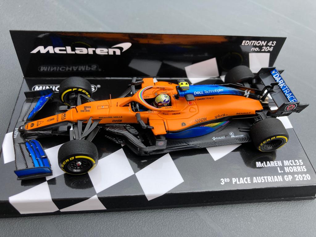 Lando Norris 1:43 3rd Place Austrian GP 2020 Mclaren MCL35, Ophalen of Verzenden, Nieuw, Formule 1
