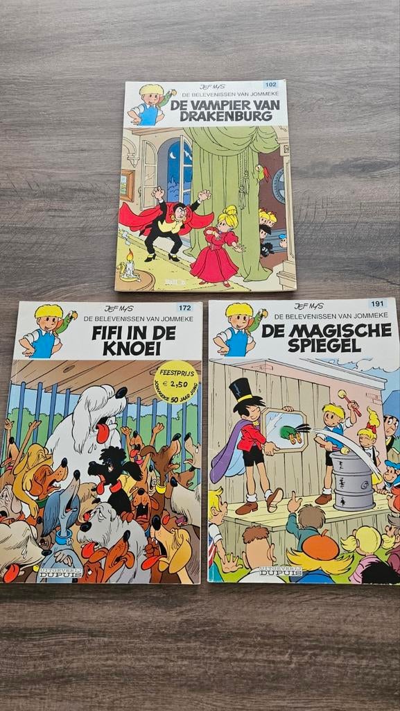 3 strips Jommeke, Boeken, Ophalen of Verzenden, Zo goed als nieuw
