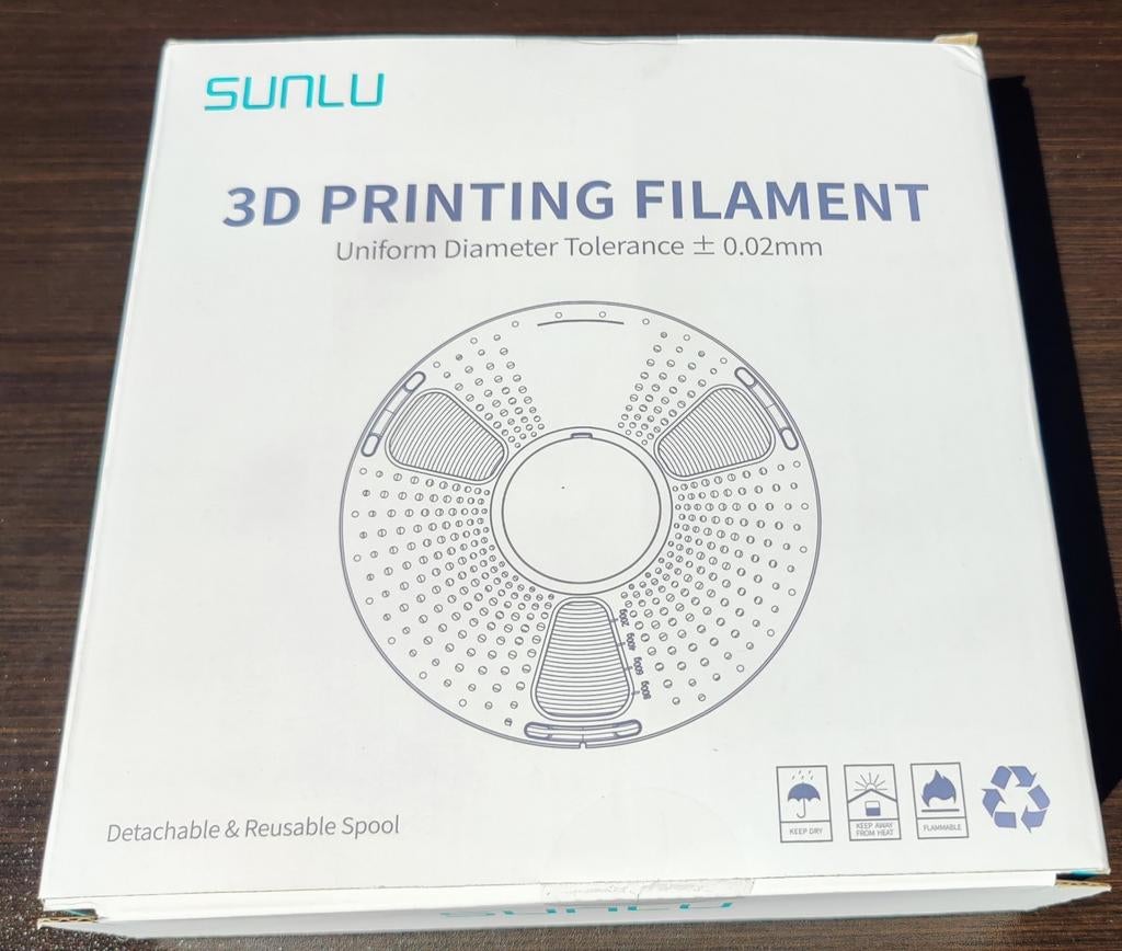 Filament noir et blanc Sunlu PETG 1,75 mm 1 kg, Enlèvement ou Envoi, Neuf