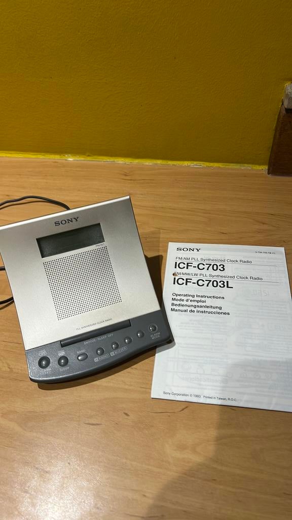 Sonu ICF-C703 FM-wekkerradio, Audio, Tv en Foto, Radio's, Ophalen of Verzenden, Gebruikt, Radio