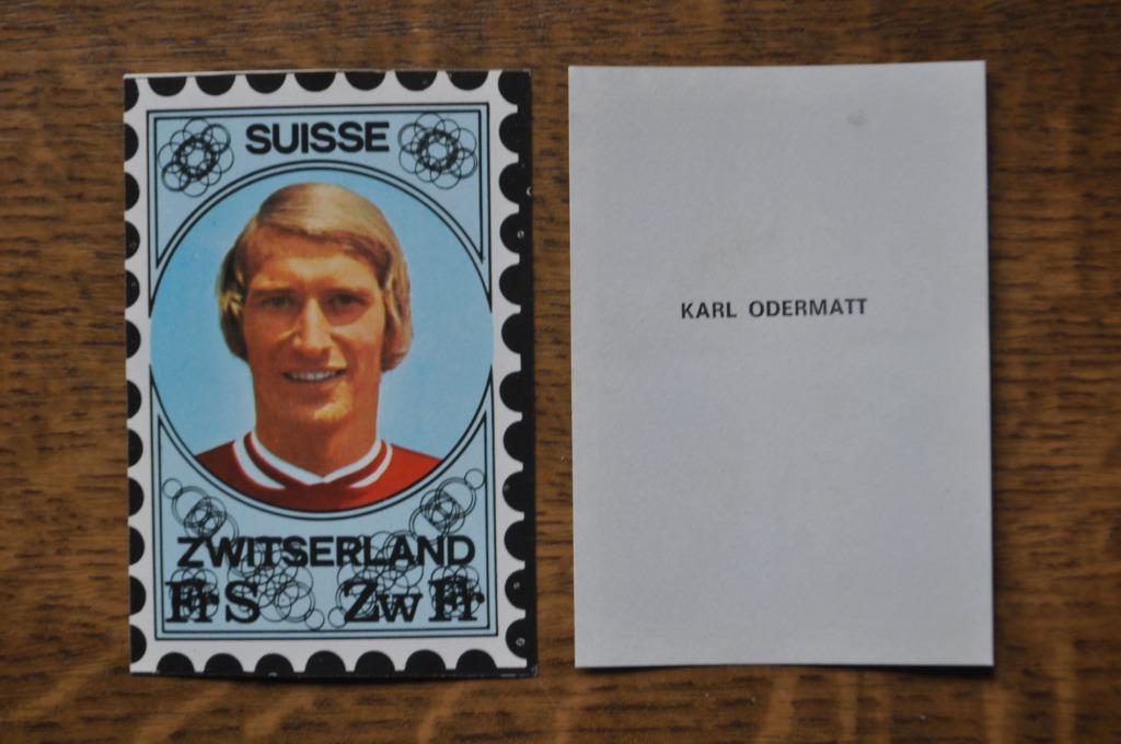 VANDERHOUT PLAATJE WORLD CUP 70 KARL ODERMATT, Enlèvement ou Envoi, Comme neuf, Image