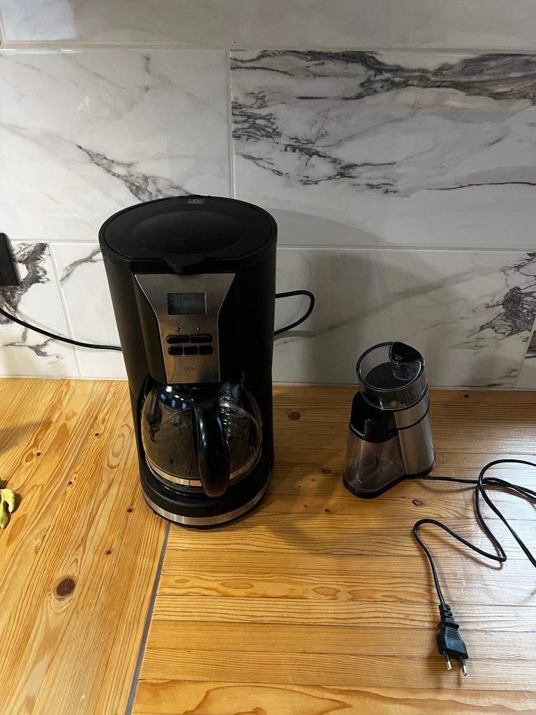 Koffiezet + koffie bonen maler, Ophalen, Zo goed als nieuw