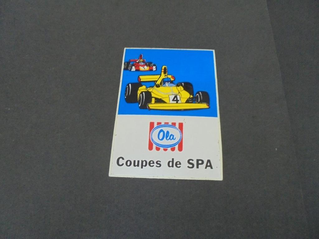 autocollant F1 Coupes de Spa - Ola, Envoi, Neuf, Sport