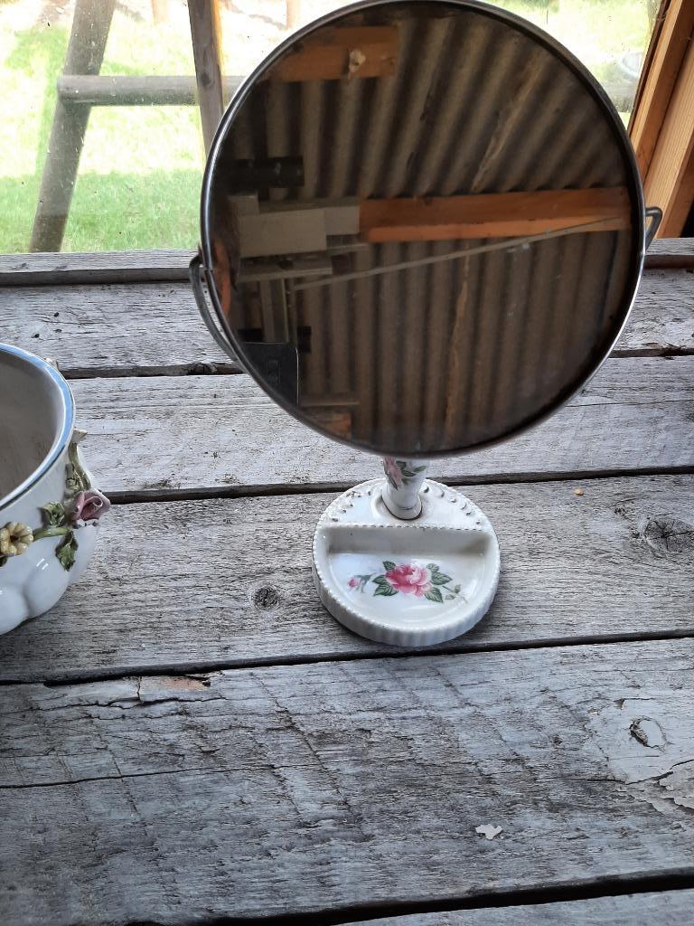 Antiek juwelen spiegeltje, Ophalen of Verzenden, Rond, Minder dan 50 cm, Minder dan 100 cm