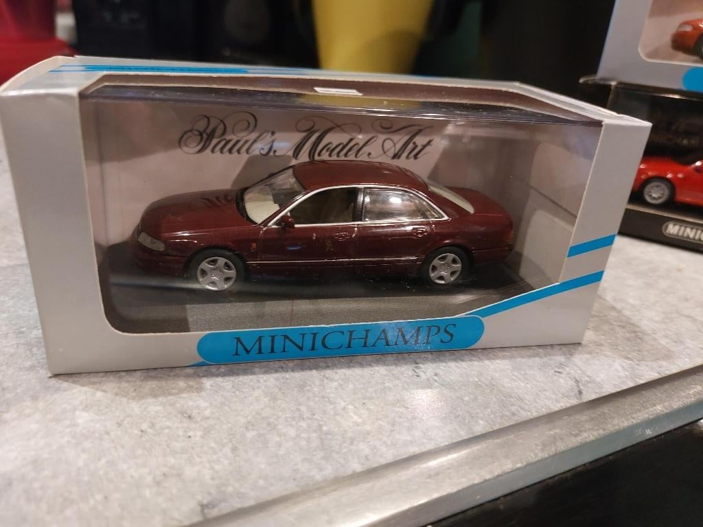 Minichamps AUDI A8 Red 1/43, Ophalen of Verzenden, Nieuw, Auto, MiniChamps
