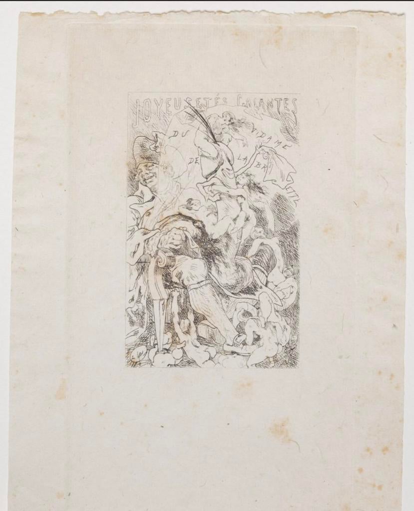 Félicien Rops Joyeusetés galantes du Vidame de la Braguette, Antiek en Kunst, Ophalen of Verzenden