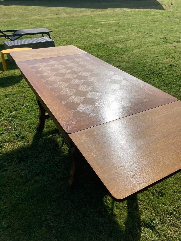 Massieve houten tafel (uitklapbaar), Huis en Inrichting, Ophalen, Zo goed als nieuw