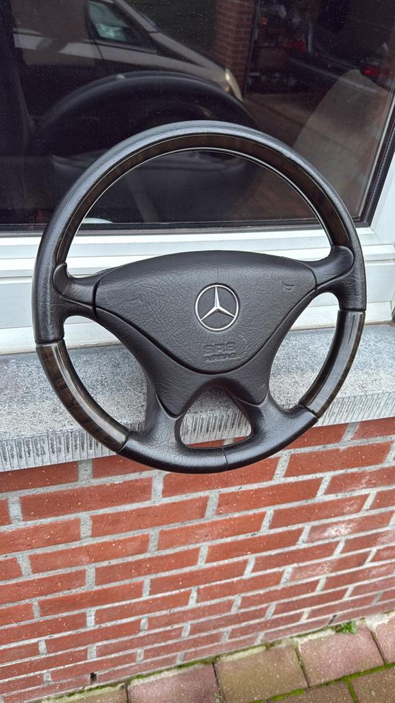 Mercedes R129 W202 W140 stuurwiel volant R170 hout, Ophalen, Gebruikt
