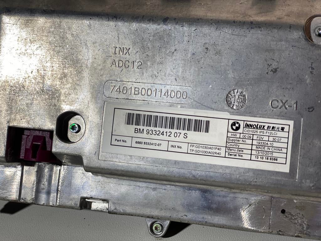 BMW 640d 9332412 navigatiescherm, Auto-onderdelen, Ophalen, Gebruikt, BMW