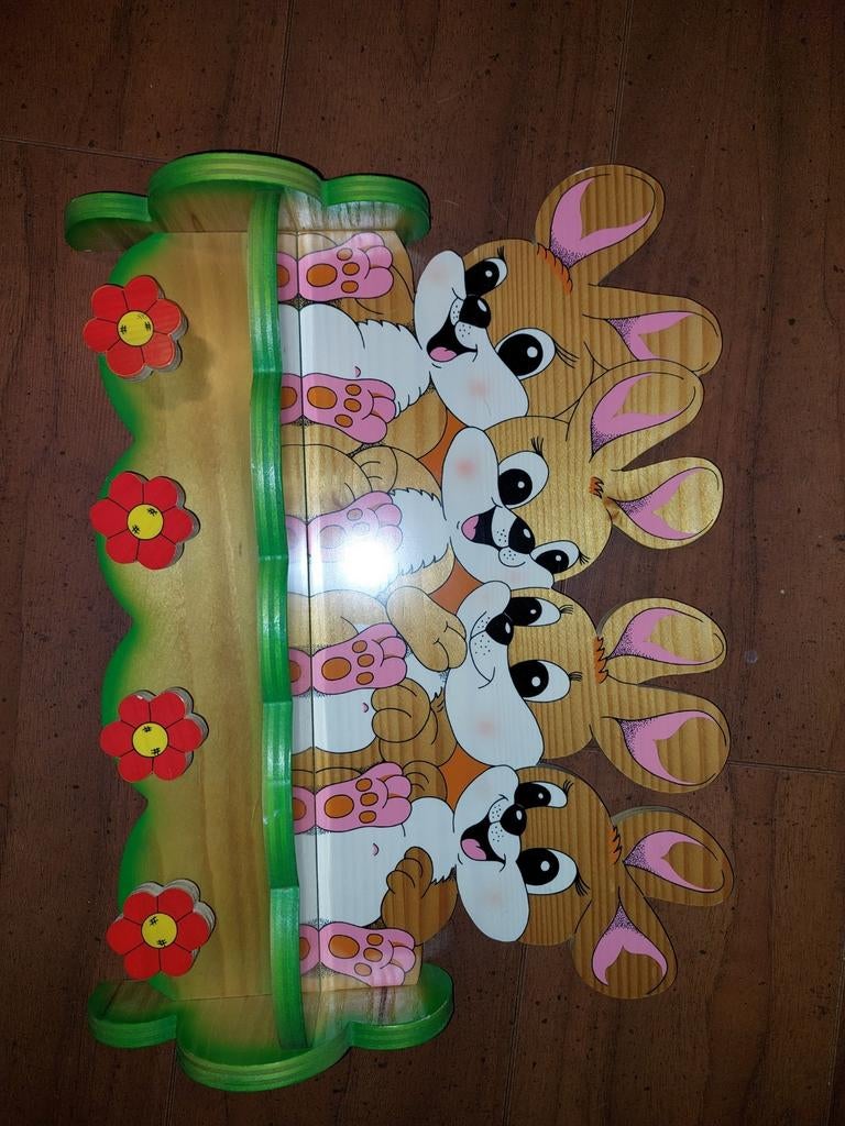 Kinderkapstok konijntjes, Enlèvement ou Envoi, Comme neuf, Portemanteau enfant