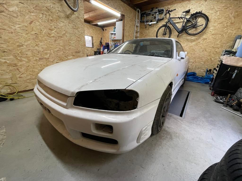 Nissan r34 plaatwerk te koop 700€ alles!, Auto-onderdelen, Ophalen of Verzenden, Voor, Nissan, Motorkap