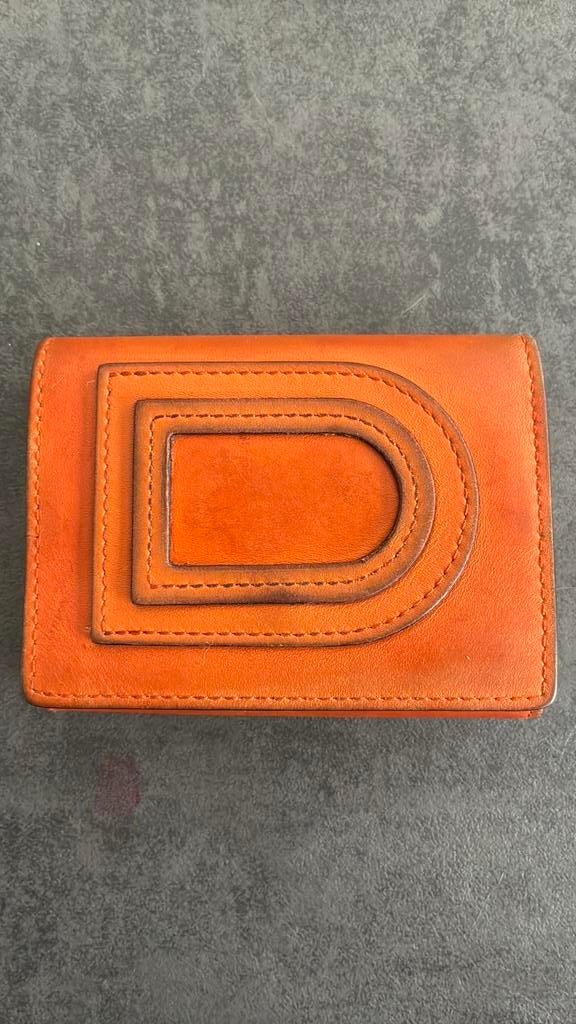Portemanee delvaux, Overige merken, Gebruikt, Oranje, Ophalen of Verzenden