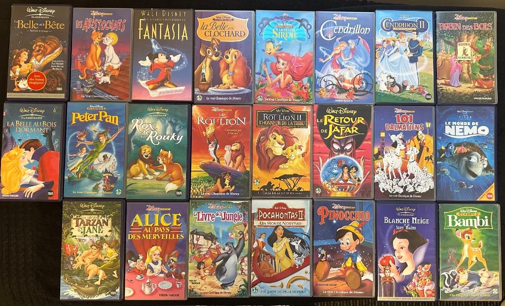 Lot 22 Cassettes Video VHS PAL DISNEY en Français, Cd's en Dvd's, Ophalen