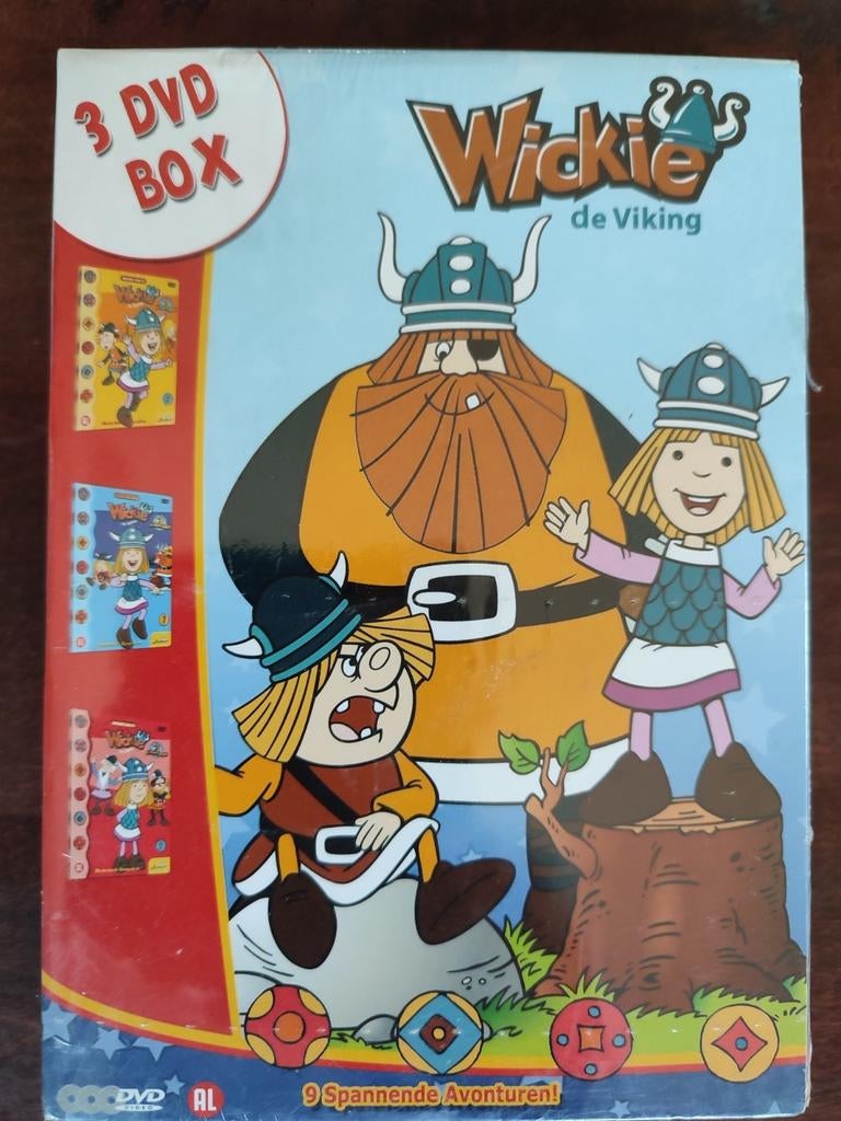 3-DVD box : WICKIE DE VIKING - 9 spannende avonturen, Ophalen of Verzenden, Nieuw in verpakking