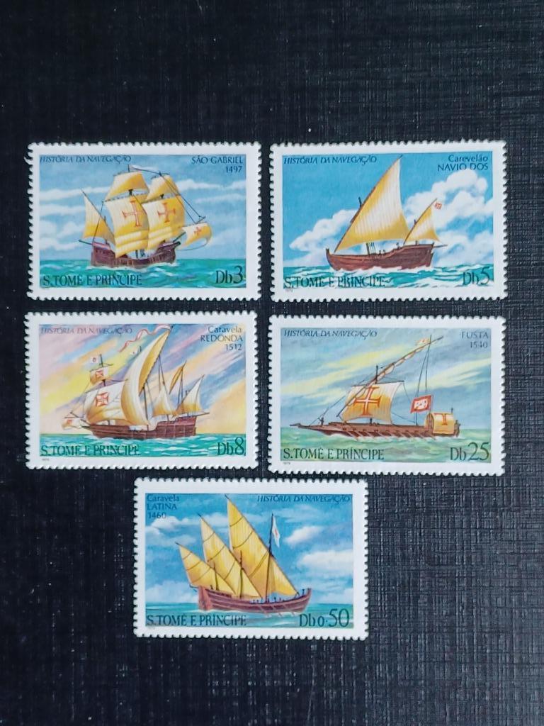 Postzegels  St. Tomé &  Principe--Schepen, Ophalen of Verzenden, Overige landen, Postfris