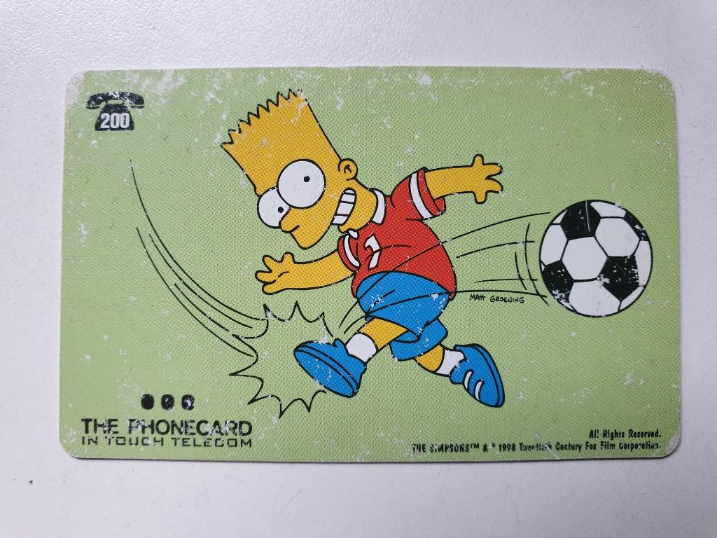 oude telefoonkaart The Phonecard THE SIMPSONS 1998, Verzamelen, Telefoonkaarten, Ophalen of Verzenden