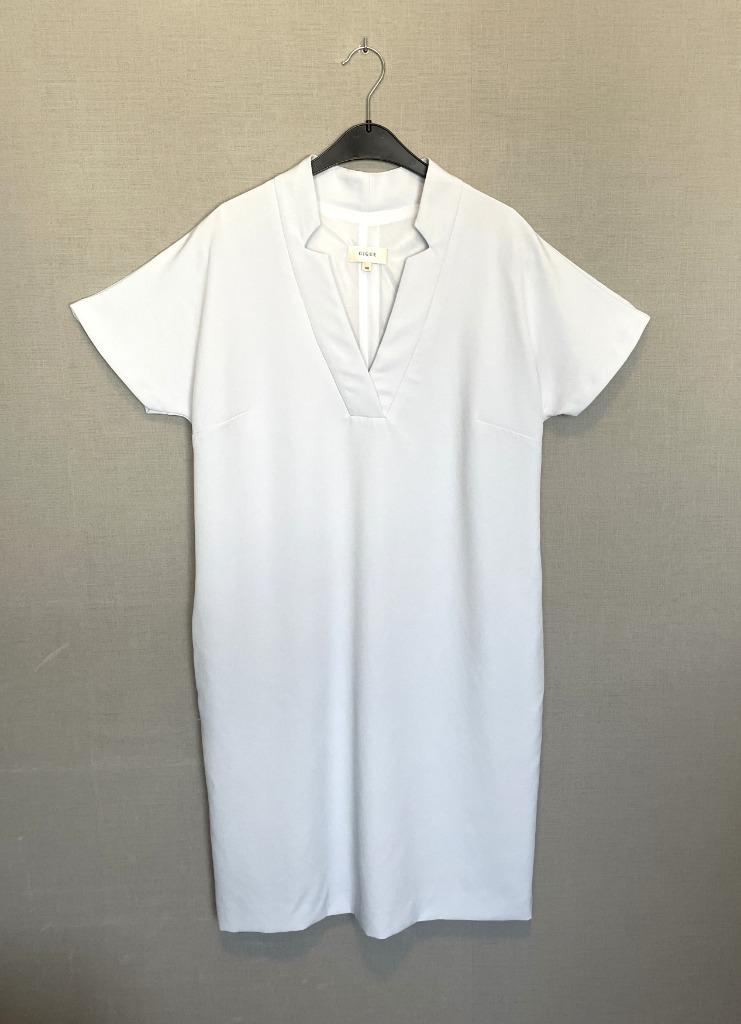 Lichtblauwe elegante jurk van Gigue (40), Blauw, Ophalen of Verzenden, Zo goed als nieuw, Knielengte