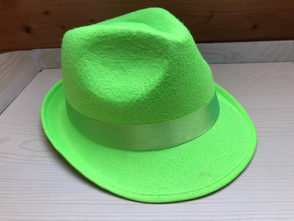 NIEUW hoed groene fluo- verkleedkledij?, Ophalen, Nieuw, One size fits all, Hoed