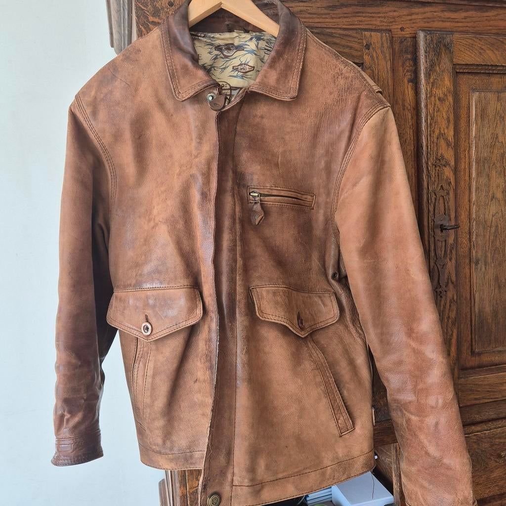 Veste en cuir véritable, Ophalen, Zo goed als nieuw