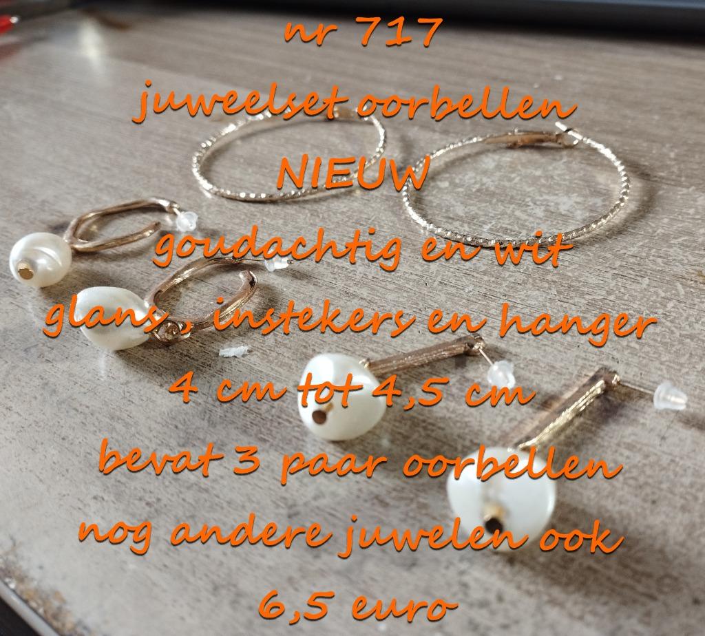 717. Parure : boucles d'oreilles, NEUF, frais de port inclus, Bijoux, Sacs & Beauté, Boucles d'oreilles, Neuf, Autres matériaux