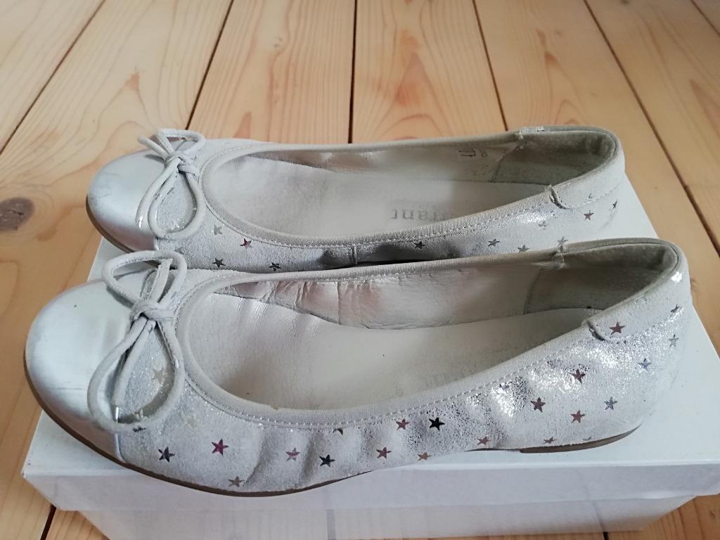 Miss Grant - maat 33 - Ballerina's - zilver + wit, Gebruikt, Meisje, Schoenen, Ophalen of Verzenden