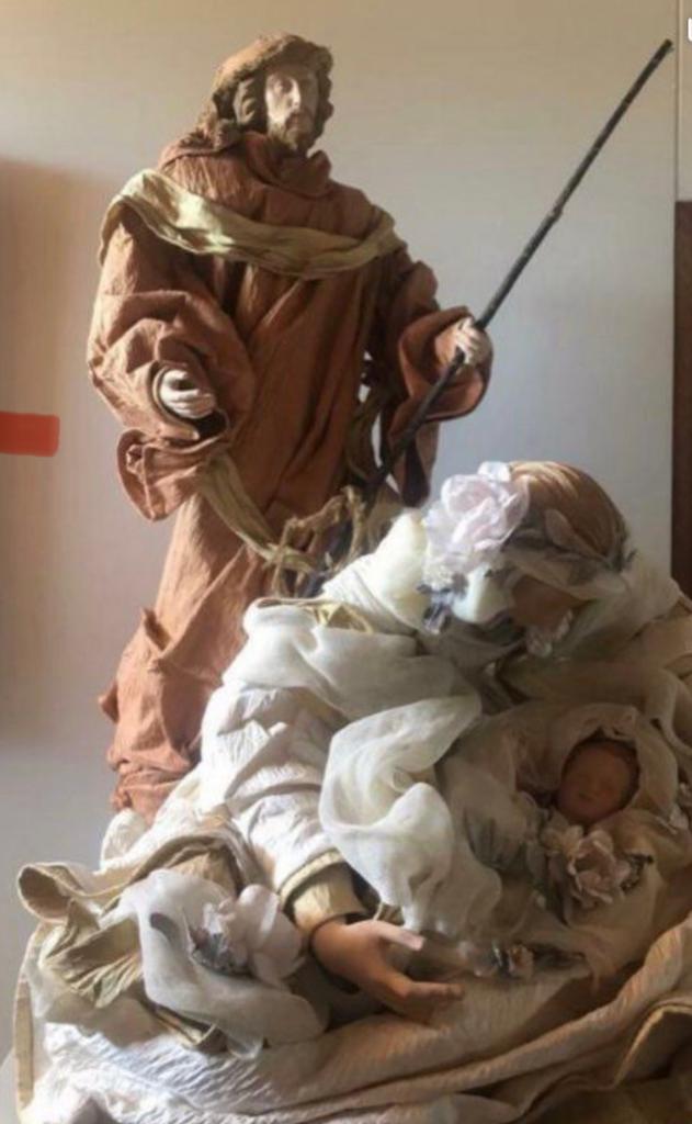 Jesus - maria - kerststal - schapen - handgemaakt, Diversen, Ophalen, Zo goed als nieuw