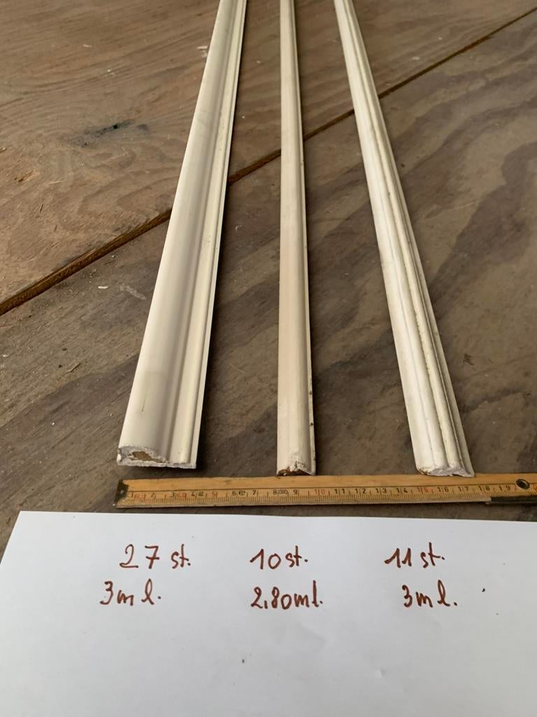 Houten sierlatten (zie aantal en afmeting op foto), Doe-het-zelf en Bouw, Hout en Planken, Ophalen, Zo goed als nieuw