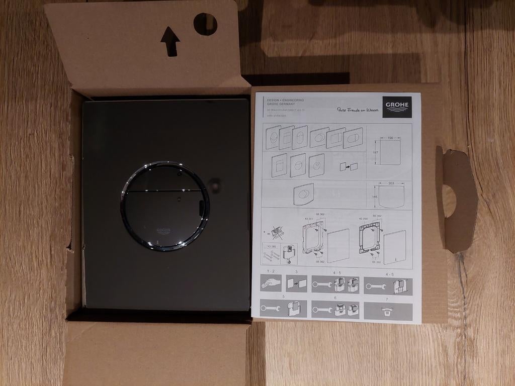Grohe WC bedieningspaneel Chroom, Doe-het-zelf en Bouw, Sanitair, Nieuw, Toilet, Chroom, Ophalen