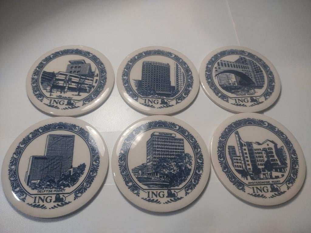 Set van 6 unieke onderzetters ING, Verzenden