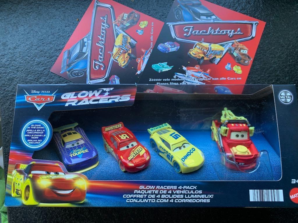 Cars Disney Pixar Glow Racers 4-pack, Ophalen of Verzenden, Nieuw