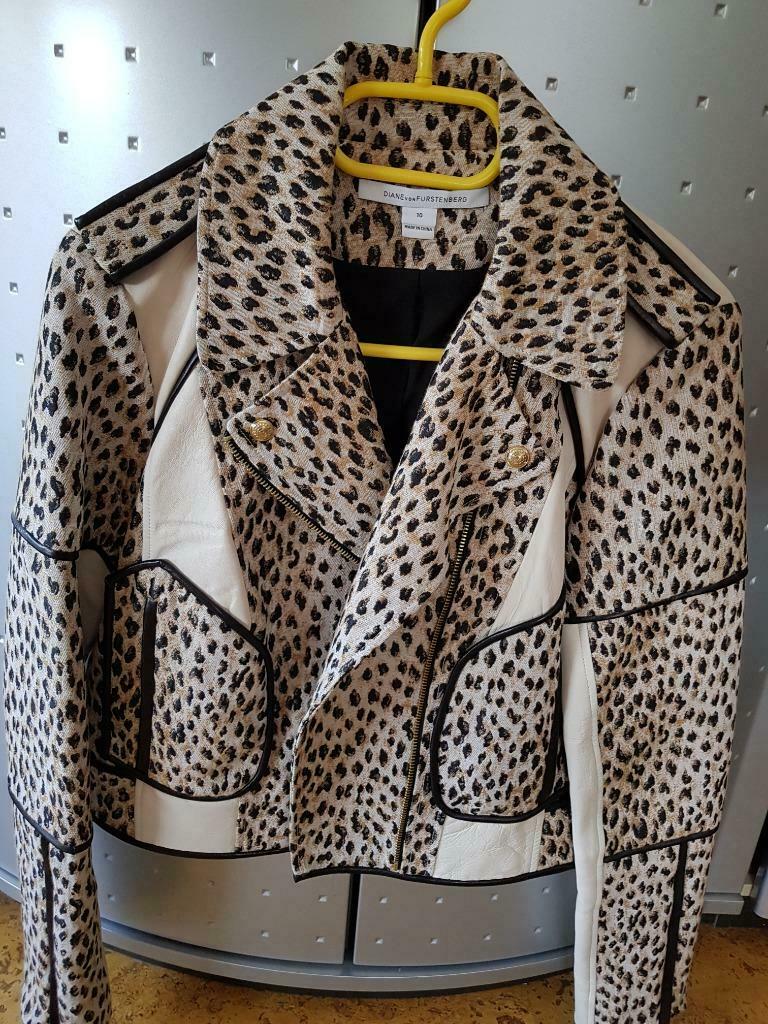 Diane von furstenberg biker jasje, Kleding | Dames, Ophalen, Nieuw, Maat 38/40 (M), Beige