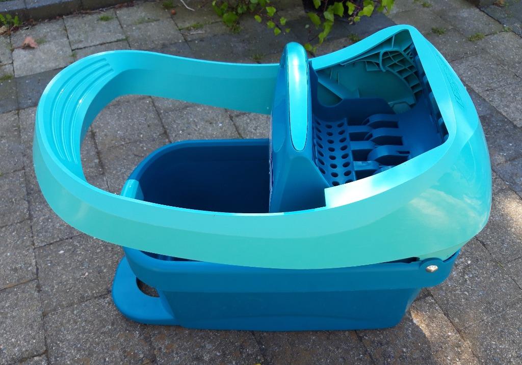 Leifheit Profi XL uitwringpers met wieltjes + steel, Ophalen, Dweilemmer, -bak, of -wagen