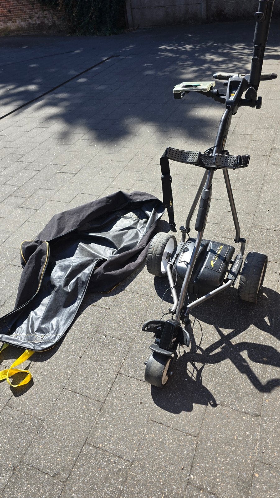Golftrolley powakaddy elektrisch, Sport en Fitness, Golf, Ophalen, Gebruikt, Overige merken