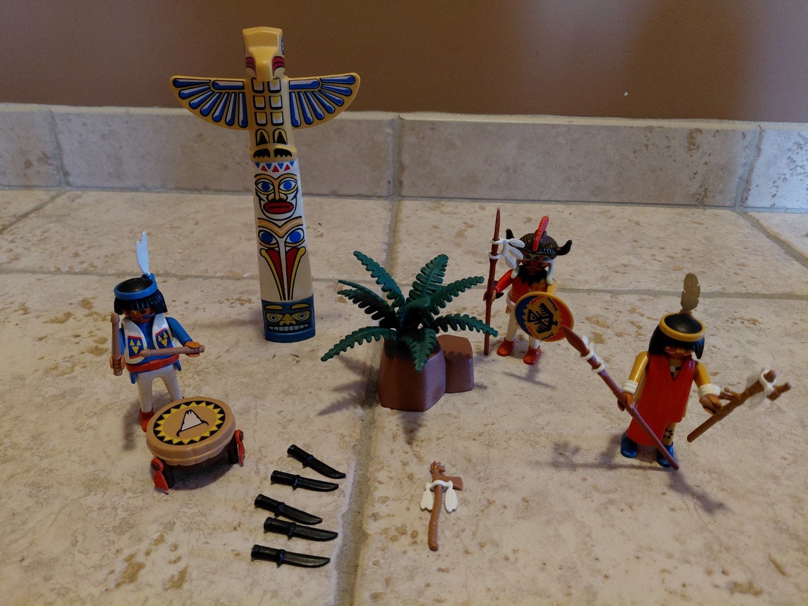 playmobil indianen bij totempaal, Ophalen of Verzenden, Complete set