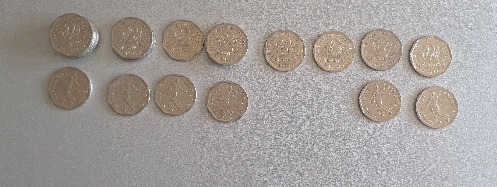 Lot de 24 pièces de 2 francs francais, Timbres & Monnaies, Monnaies | Europe | Monnaies euro, Enlèvement, Belgique