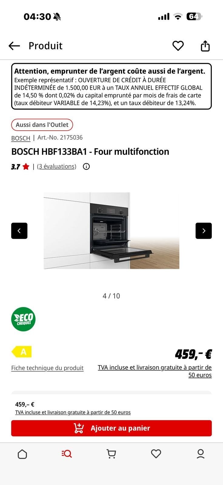 Nouveau four Bosch de Média Markt, Electroménager, Bosch, Four