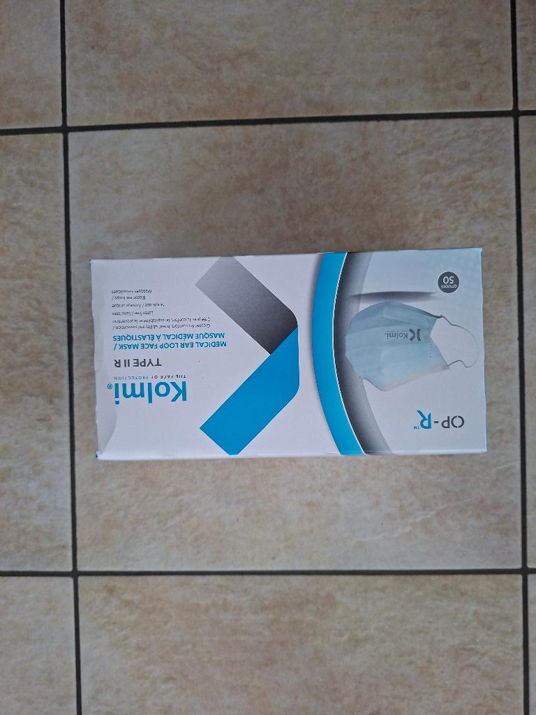 MASQUE FACIAL TYPE KOLMI || R 50 PIÈCES PAR BOÎTE PRIX 0,50€, Divers, Enlèvement, Neuf