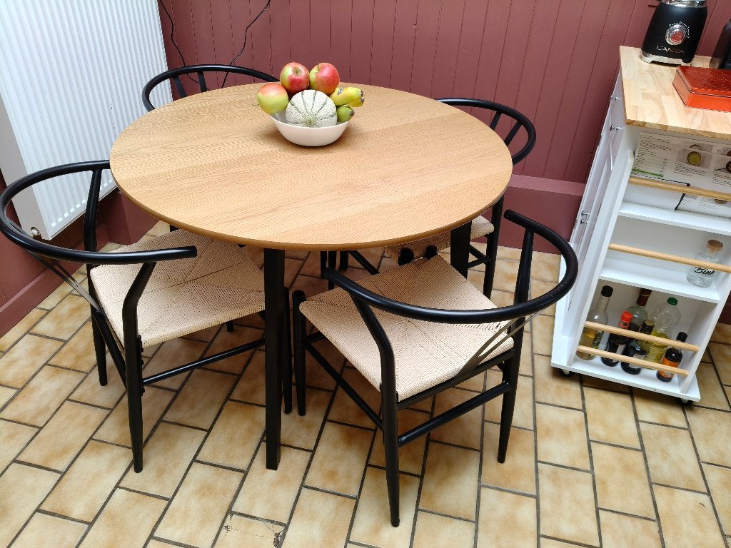 Ronde Tafel, Huis en Inrichting, Tafels | Eettafels, Ophalen, Rond, Zo goed als nieuw, Vier personen