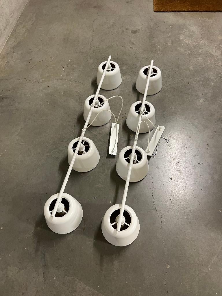 Set van 2 moderne wandlampen – wit design, Ophalen, Gebruikt, Kunststof