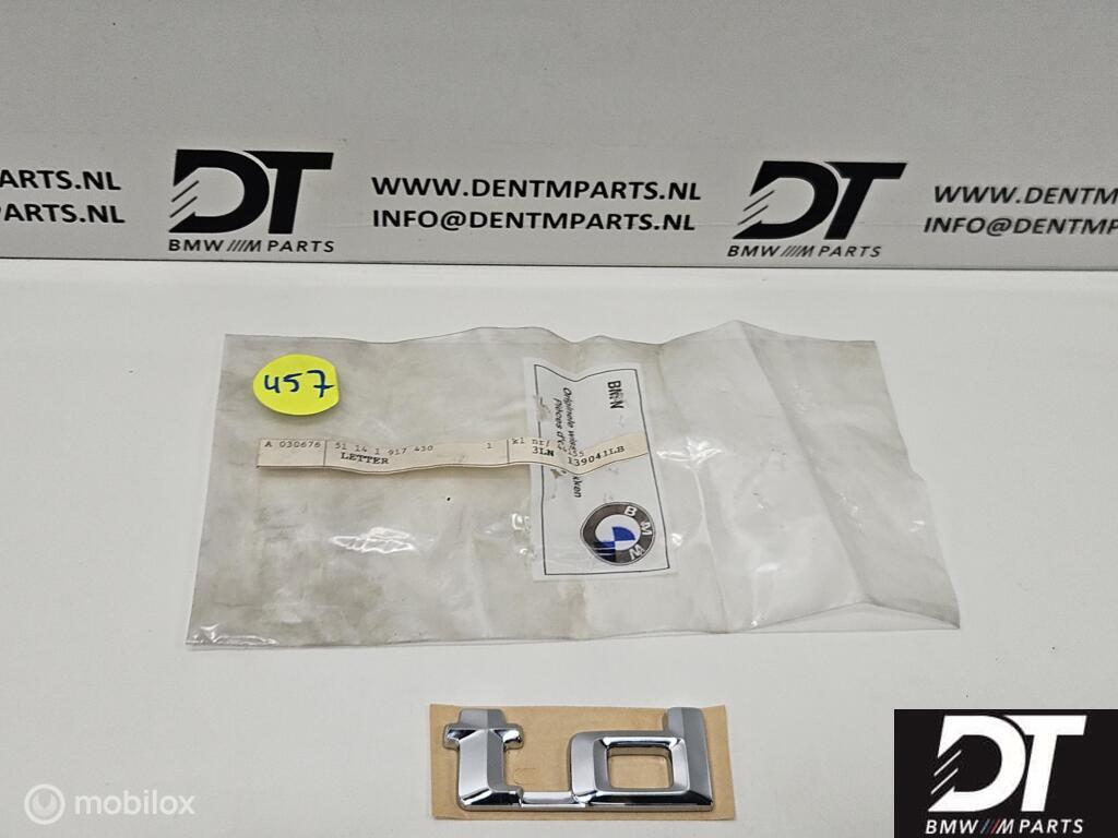 Embleem achter "TD" BMW E30 324td E28 524td 52101904965, Nieuw, Ophalen of Verzenden