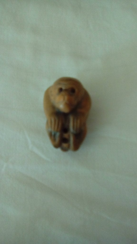 netsuke en bois, Antiquités & Art, Art | Art non-occidental, Brun, Japon, 4 cm, Netsuke