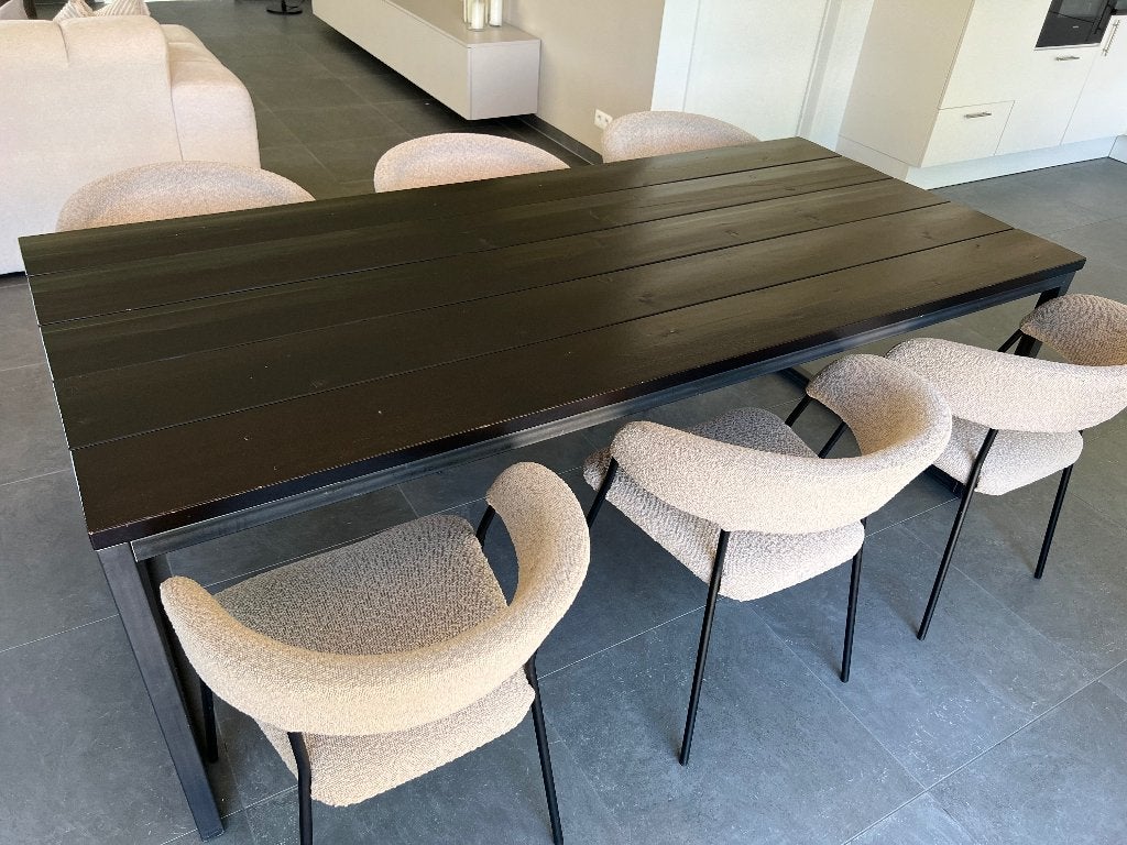Custom eettafel, Gebruikt, 100 tot 150 cm, 200 cm of meer, Vijf personen of meer