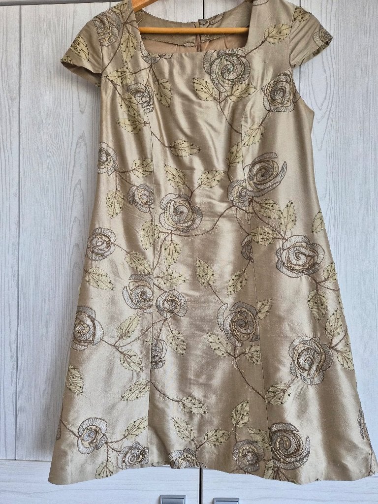 Feestelijke jurk, maat 38, Ophalen of Verzenden, Gedragen, Maat 38/40 (M), Goud
